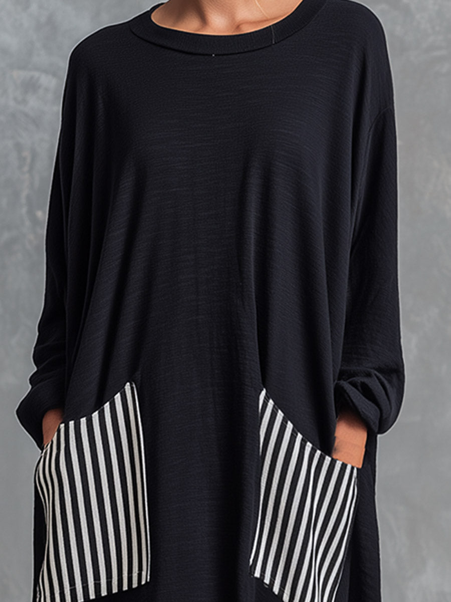 Sandra™ | Oversizowa sukienka maxi w paski patchwork