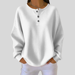 Julita™ | Bluza henley o fakturze wafla
