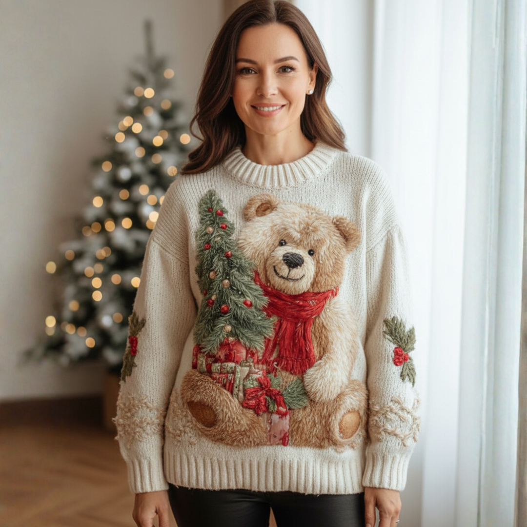 Elena™ | Świąteczny sweter z odświętnymi detalami