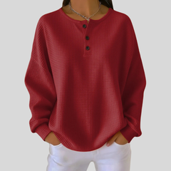Julita™ | Bluza henley o fakturze wafla