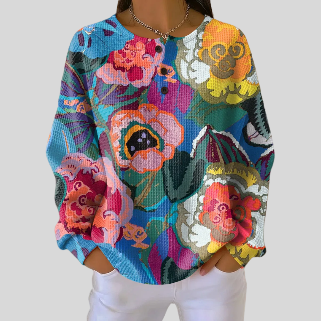 Dominika™ | Bluza w kolorowe kwiaty