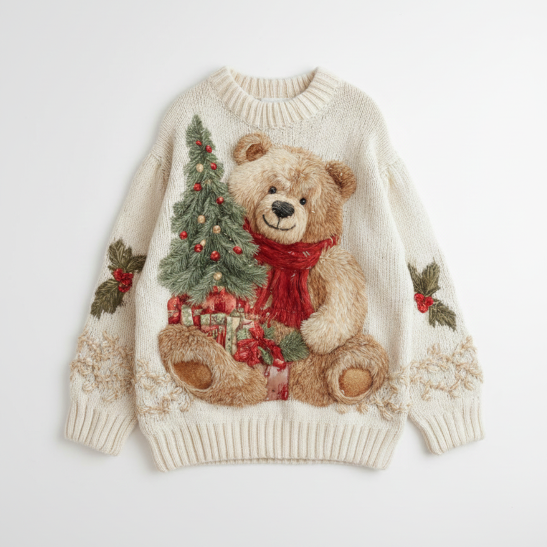 Elena™ | Świąteczny sweter z odświętnymi detalami