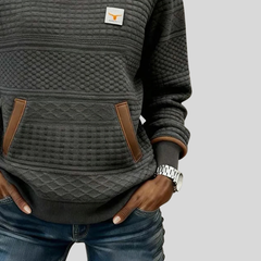 Edwarda™ | Bluza w kolorowe bloki z kieszenią kangurką