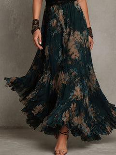 Gracja™ | Sukienka maxi vintage w kwiaty