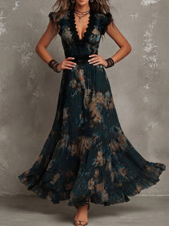 Gracja™ | Sukienka maxi vintage w kwiaty