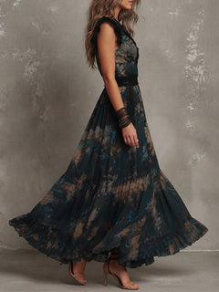 Gracja™ | Sukienka maxi vintage w kwiaty