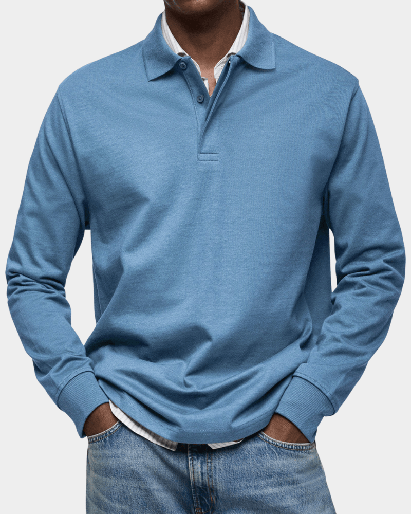 Krzysztof™ | Sweter polo z długim rękawem