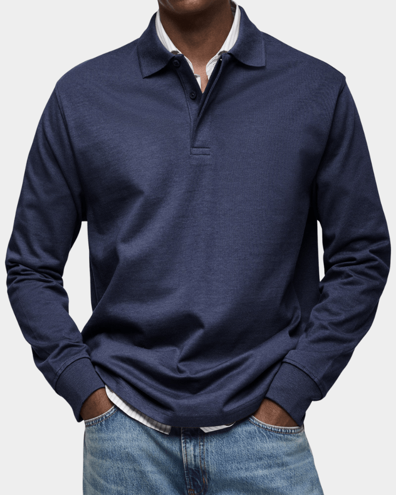 Krzysztof™ | Sweter polo z długim rękawem