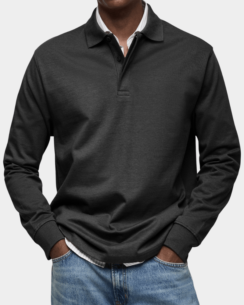 Krzysztof™ | Sweter polo z długim rękawem