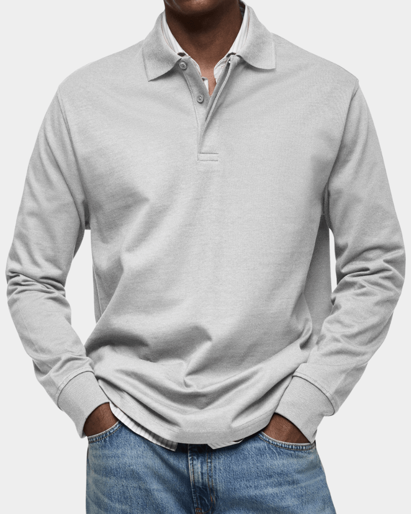 Krzysztof™ | Sweter polo z długim rękawem