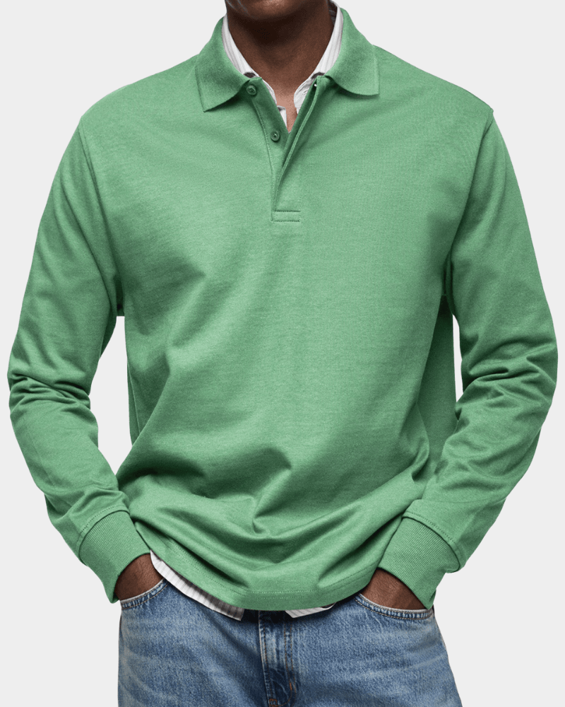 Krzysztof™ | Sweter polo z długim rękawem