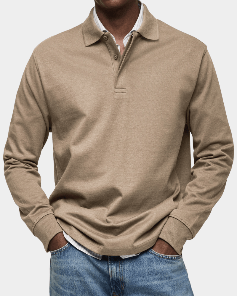 Krzysztof™ | Sweter polo z długim rękawem