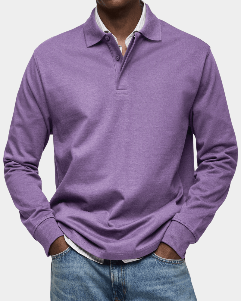 Krzysztof™ | Sweter polo z długim rękawem