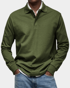 Krzysztof™ | Sweter polo z długim rękawem